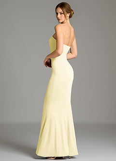 Azazie Shaniya Bridesmaid Dresses Lemon Sorbet Mermaid Strapless Premium Stretch Jersey Dress image6