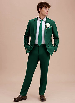 front Ethan Emerald Refined Weave Suit Jacket