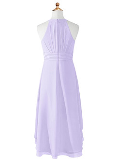 Azazie Linna Junior Lilac A-Line Pleated Chiffon Dress image6