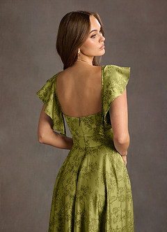 Vestido Verde Militar Armada Largo Leilani image2