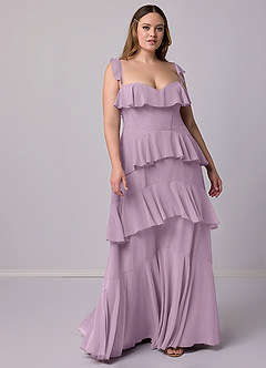 Barbie ♥ Azazie Bridesmaid Dresses Wisteria A-Line Sweetheart Neckline Chiffon Dress image9