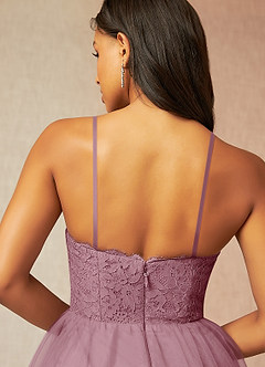 Azazie Roni Bridesmaid Dresses Vintage Mauve A-Line Sweetheart Neckline Tulle Convertible Dress image6