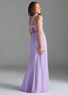 Azazie Rue Junior Lilac Mermaid Side Slit Chiffon Dress image5