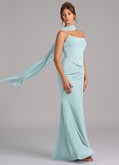 Azazie Sorrel Suknie dla druhen Syrena Gorset Szyfon Do ziemi Sukienka image3