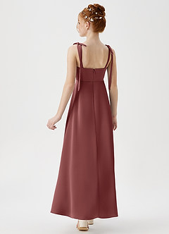 Azazie Rosey Junior Amethyst A-Line Sweetheart Neckline Stretch Satin Dress image6