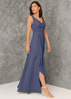 Azazie Kori Final Sale Stormy A-Line Pleated Chiffon Dress image3