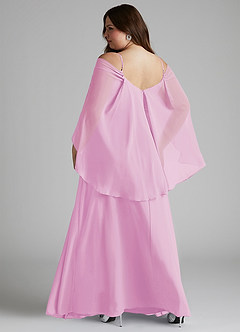Azazie Cienna Bridesmaid Dresses Candy Pink A-Line Off the Shoulder Chiffon Dress image8