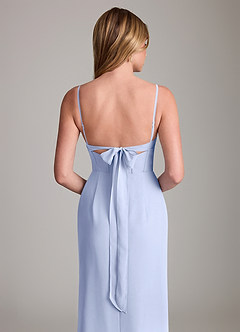 Azazie Mai Bridesmaid Dresses Ice Sheath Pleated Chiffon Dress image6