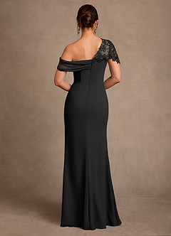 Azazie Sally Abiti per la Madre della Sposa Abito Tubino in Chiffon Pizzo Nero image3
