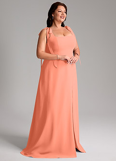 Azazie Debra Abiti da Damigella Abito Convertibile A-Line in Chiffon Con Tasche Tramonto image5