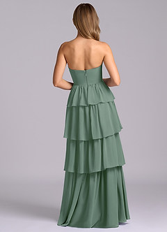 Azazie Faye Bridesmaid Dresses Eucalyptus A-Line Sweetheart Neckline Chiffon Dress image7