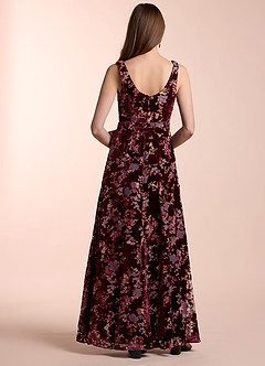 Kristina Wine Gray Multi Maxi Dress image2