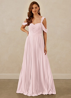 Christian Siriano Bridal for Azazie 1013 Bridesmaid Dresses Blushing Pink A-Line Off the Shoulder Chiffon Dress image8