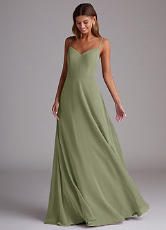 Azazie Marley Bridesmaid Dresses Pistachio A-Line Off the Shoulder Chiffon Convertible Dress image5