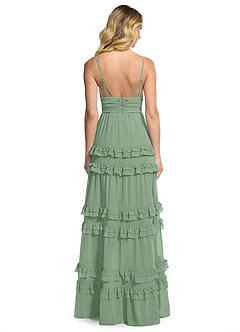 Azazie Rachel Abiti da Damigella Abito A-Line in Chiffon Matcha image2