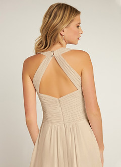 Azazie Claudia Bridesmaid Dresses Champagne A-Line Sweetheart Neckline Chiffon Dress image6
