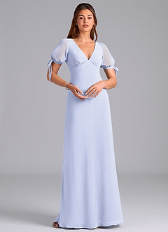 Azazie Pheby Bridesmaid Dresses Lavender A-Line Pleated Chiffon Dress image3