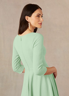 Azazie Nassif Mother of the Bride Dresses Dusty Sage A-Line Stretch Crepe Dress image5