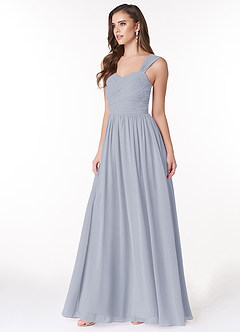 Azazie Zapheira Bridesmaid Dresses A-Line Ruched Chiffon Floor-Length Dress image2