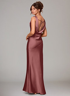 Azazie Rylina Bridesmaid Dresses Amethyst Mermaid Stretch Satin Dress image4