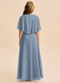 Azazie Maris Junior Dusty Blue A-Line Chiffon Dress image2