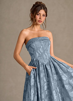 Mila Dusty Blue Midi Dress image7