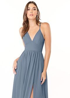 Azazie Aaida Bridesmaid Dresses Twilight A-Line Corset Chiffon Dress image6
