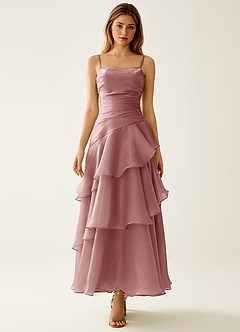 Nicola Roz Rochie de bal din satin cu volane, linie A image5