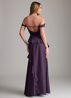 Azazie Sloane Bridesmaid Dresses Plum A-Line Sweetheart Neckline Chiffon Dress image7