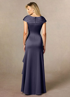 Azazie Anderson Mother of the Bride Dresses Stormy A-Line Pleated Stretch Satin Dress image2