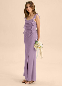 Azazie Jessamine Junior Dusty Rose Mermaid Sweetheart Neckline Chiffon Dress image5
