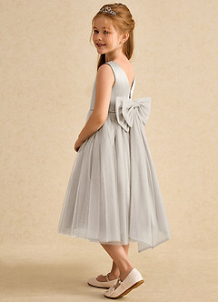 Azazie Winnie Flower Girl Dresses Frost Ball-Gown Bow Tulle Dress image5
