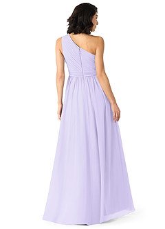 Azazie Mathilda Bridesmaid Dresses Lilac A-Line One Shoulder Chiffon Dress image2