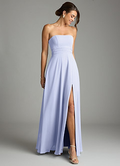 Azazie Tamira Suknie dla druhen Linia A Pofałdowany Szyfon Do ziemi Sukienka image2