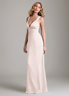 Azazie Cemion Brudtärnklänningar Klä av A-Linje i Stretch Satin Rodnande Rosa image5