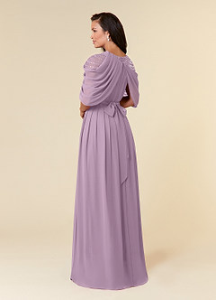 Azazie Olena Abiti per la Madre della Sposa Abito A-Line in Chiffon Lustrini Glicine image4