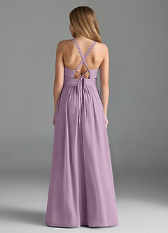 Azazie Farren Junior Wisteria A-Line Pleated Chiffon Dress image2
