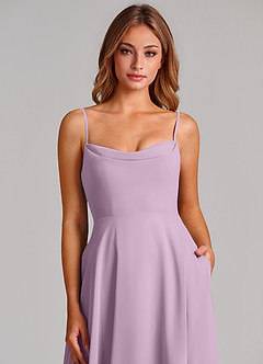Azazie Elle Bridesmaid Dresses Wisteria A-Line Pleated Chiffon Dress image6