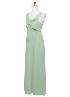 Azazie Gale Abito da Damigella Junior A-Line in Chiffon Increspato image8