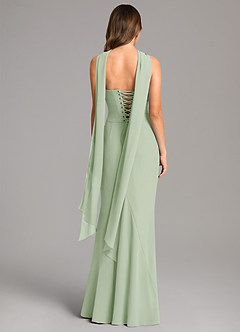 Azazie Sorrel Bridesmaid Dresses Dusty Sage Mermaid Corset Chiffon Dress image5
