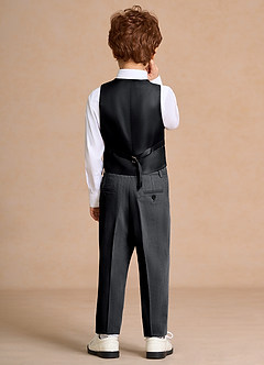 front Oliver Charbon Costume 5 pièces pour garçon avec nœud papillon