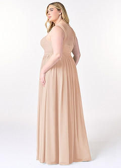 Azazie Elvira Bridesmaid Dresses English Rose A-Line Pleated Chiffon Dress image19