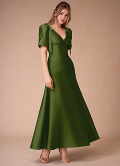 Rosaline Olive Green Maxi Dress image3