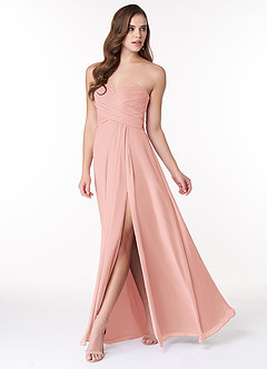 Azazie Arabella Allure Vestidos de damas de honor Vestido de Rosetón de Gasa de Corte en A Convertible con Escote de Corazón image3