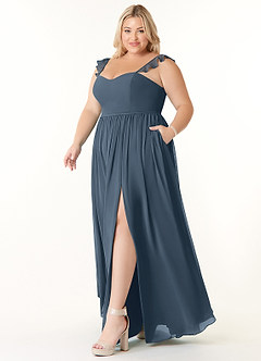 Azazie Metz Bridesmaid Dresses Neptune A-Line Sweetheart Ruched Chiffon Dress image9