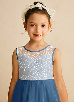 Azazie Tay Flower Girl Dresses Twilight A-Line Sequins Tulle Dress image7