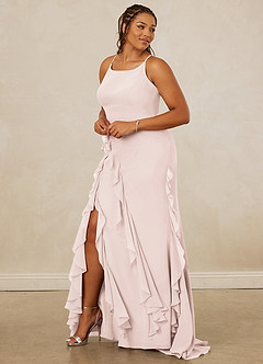 Christian Siriano Bridal for Azazie 1006 Brautjungfernkleider Meerjungfrau-Linie Gestreift Chiffon Kleid Blassrosa image11