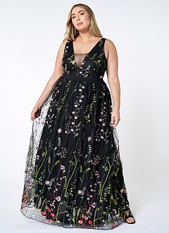 Forever Lovable Black Floral Embroidered Maxi Dress image10