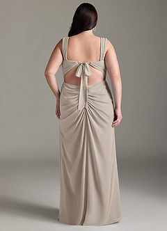 Azazie Jesaphine Bridesmaid Dresses Frost Sheath Bow Chiffon Dress image9
