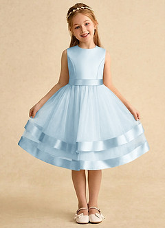 Azazie Sophia Flower Girl Klänningar Klä A-Line i Tyll Rosett image1